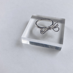 ribbon ring【silver925】リボン　華奢　シルバー925 シルバー 4枚目の画像