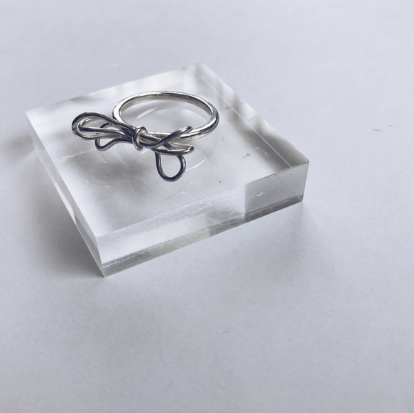 ribbon ring【silver925】リボン　華奢　シルバー925 シルバー 5枚目の画像
