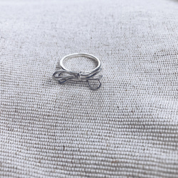 ribbon ring【silver925】リボン　華奢　シルバー925 シルバー 12枚目の画像