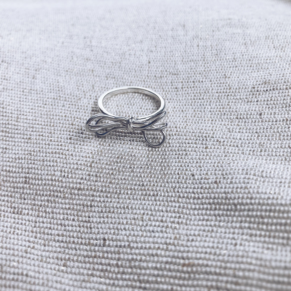 ribbon ring【silver925】リボン　華奢　シルバー925 シルバー 12枚目の画像