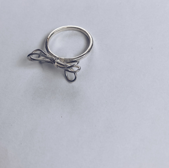 ribbon ring【silver925】リボン　華奢　シルバー925 シルバー 8枚目の画像