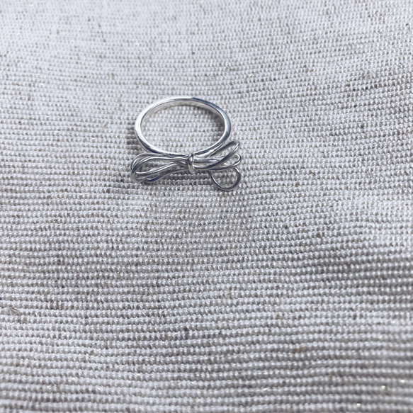 ribbon ring【silver925】リボン　華奢　シルバー925 シルバー 14枚目の画像