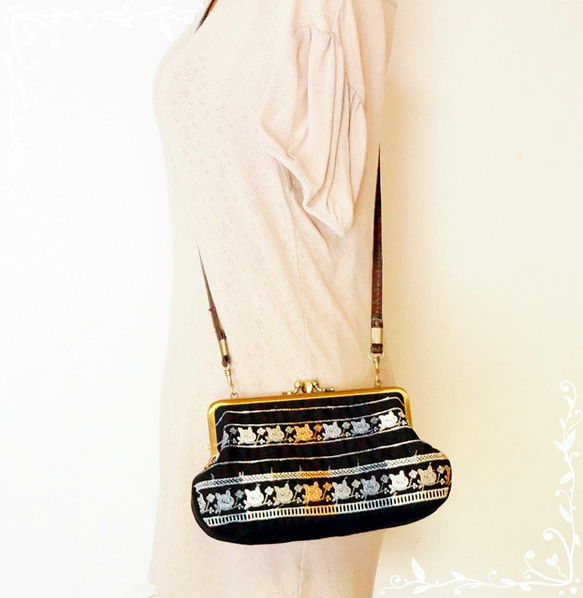 pjc クロッチくん☆ショルダーにもなる二口がま口ポーチ がま口 プロフ  