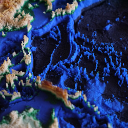 地球のかたち － 南極大陸を含む3Dマップ　A3サイズ 10枚目の画像
