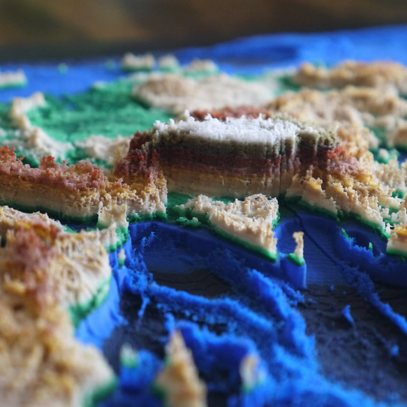 地球のかたち － 南極大陸を含む3Dマップ　A3サイズ 6枚目の画像