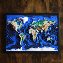 地球のかたち － 南極大陸を含む3Dマップ　A3サイズ 1枚目の画像