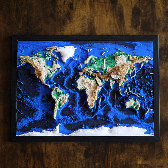 地球のかたち － 南極大陸を含む3Dマップ　A3サイズ 1枚目の画像