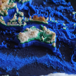 地球のかたち － 南極大陸を含む3Dマップ　A3サイズ 7枚目の画像