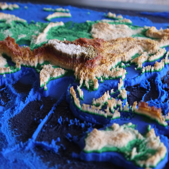 地球のかたち － 南極大陸を含む3Dマップ　A3サイズ 9枚目の画像