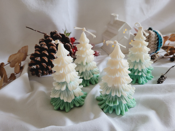 雪解けクリスマスキャンドル/インテリア/ギフト/おしゃれ/冬の