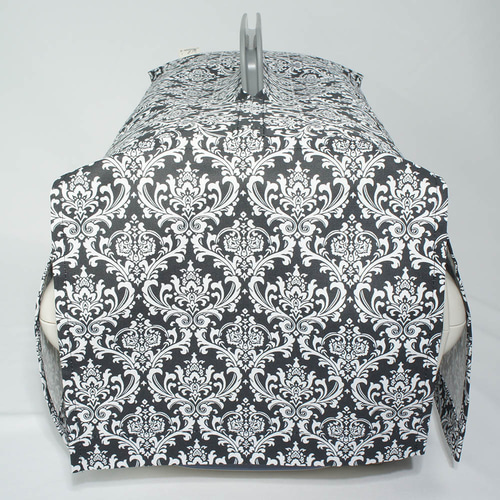 クレートカバーS モノクロ花② リッチェル クレート カバー