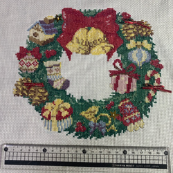 ホビーラホビーレ クロスステッチ クリスマスリース 完成品 その他
