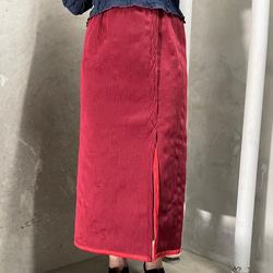 Reversible Bonding Stitch Skirt  RED  [ 一点物 ] 3枚目の画像