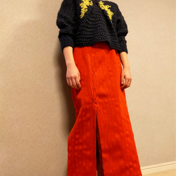 Reversible Bonding Stitch Skirt  RED  [ 一点物 ] 6枚目の画像