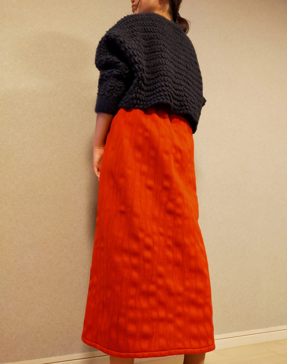 Reversible Bonding Stitch Skirt  RED  [ 一点物 ] 7枚目の画像