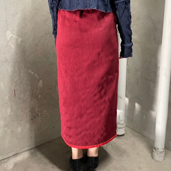 Reversible Bonding Stitch Skirt  RED  [ 一点物 ] 4枚目の画像