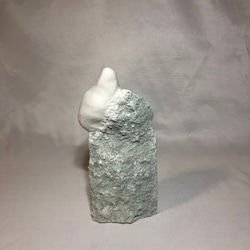 【笏谷石×粘土】stone objet《アクセサリー置き》《オブジェ》 4枚目の画像