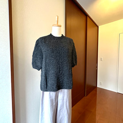 肩幅広め☆パフスリーブsweater【1点のみ】 3枚目の画像