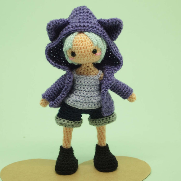 [定制] 微型舊作品夾克女孩各種 Amigurumi 第5張的照片