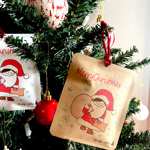 アスティエセレクト　クリスマス オーナメント バッグ　茶色 ASTIER de VILLATTE - アスティエ セレクト クリスマスオーナメント