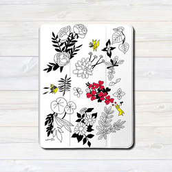 iPadケース 【お花とキツネ】坂本奈緒 手帳型ケース ※2タイプから選べます 2枚目の画像