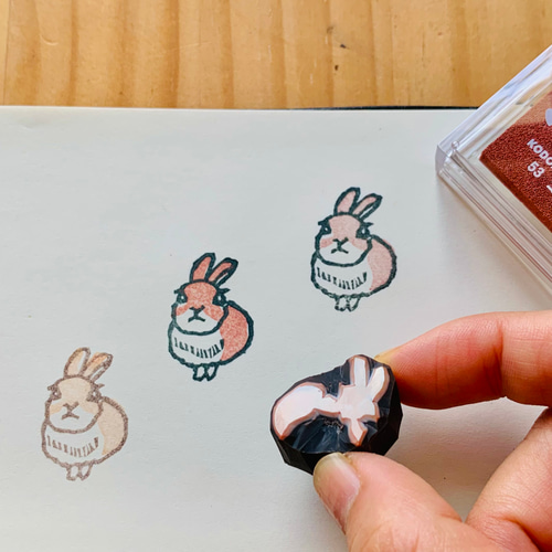 消しゴムはんこ　ガーランドとうさぎさんセット 消しゴムはんこガーランドとうさぎさんセット