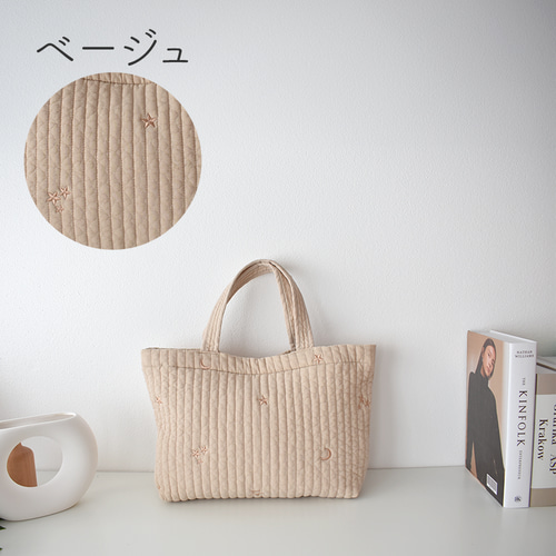 月と星の刺繍　ヌビバッグ　ヌビトートバッグ　ポーチなど　オーダーページ 楽天市場】ヌビポーチ オムツポーチ ヌビ 月と星 nubi 刺繍 韓国