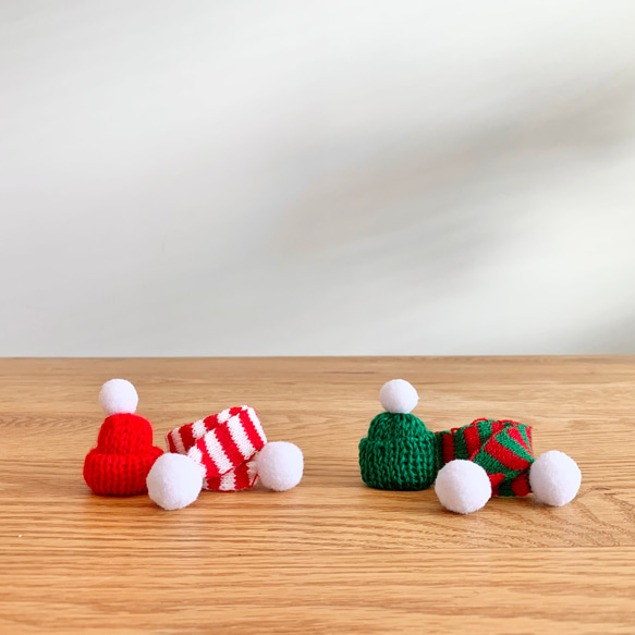 【クリスマスセット】-tipino-帆布のさんかくミニティピー／キャンドル型LED付き 10枚目の画像