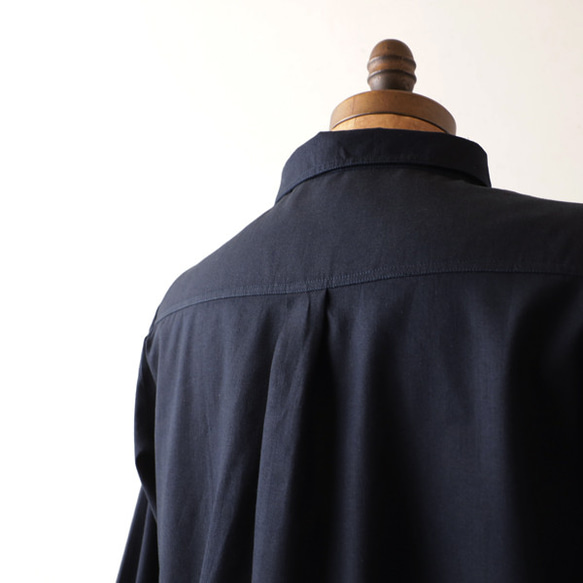＊ラスト1　最終ＳＡＬＥ　上質　厚地リネン麻１００フラップ胸ポケット　ロング　シャツ　ワンピースゆったり羽織りB62 10枚目の画像