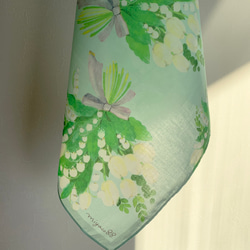 水彩圍巾手帕“鈴蘭” 第3張的照片