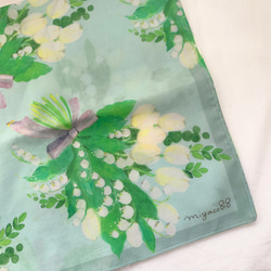 水彩圍巾手帕“鈴蘭” 第2張的照片
