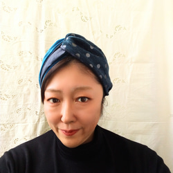[限量版 3] Nekonokaori | 天鵝絨頭巾 | 青瓷藍 第3張的照片