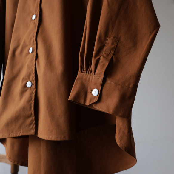 ⁂ラスト１　春ＳＡＬＥ　立襟スタンドカラー　幅広シャツ　ジャケット　上質コットン　ゆったり　前開き　sh364　B64 9枚目の画像
