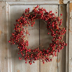 2023年 バラの実リース20クリスマス フラワーギフト ドライフラワー