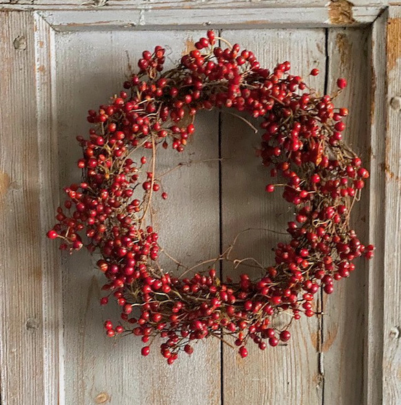 Xmas バラの実だけのリース ドライフラワー cielclairシェルクレール