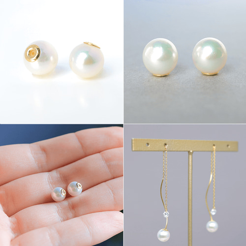 K18YG アコヤパール ピアス 6.2mm ミキモト K18YG アコヤ 真珠/パール  