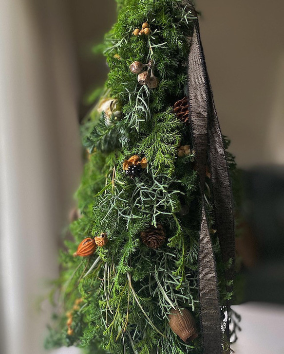 2023Xmas予約【Lサイズ】生～ドライまでを楽しむ♪針葉樹の香りたっぷりのクリスマスツリー 5枚目の画像