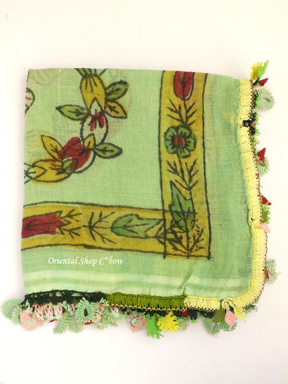 ナルルハン｜木版｜アンティークイーネオヤスカーフ｜シルク糸