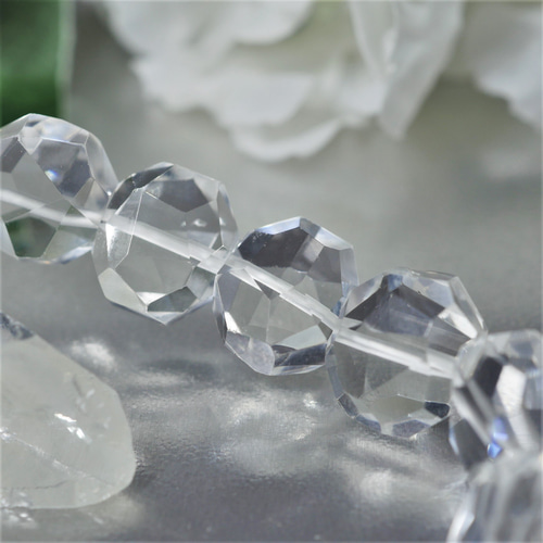 12×14mm 2個 タンブルカット 高品質 ヒマラヤ水晶 天然石