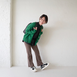 Morino Gakko 鬆緊腰舒適保暖燈芯絨褲（灰米色） 第11張的照片