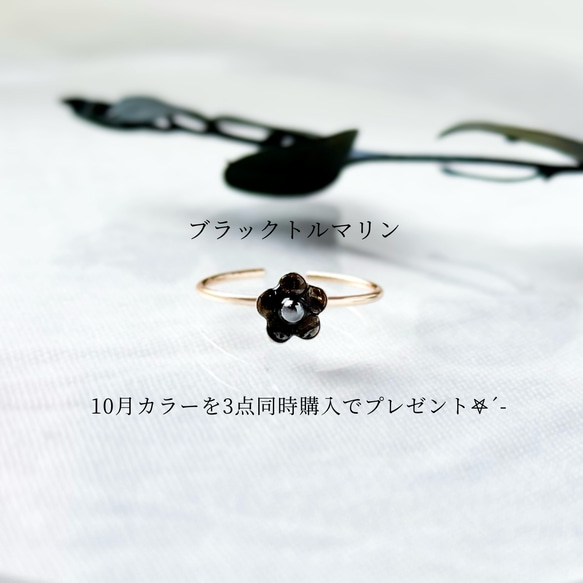 -iroka＊色花-  小さなお花のワイヤーリング(9・10月カラー) 13枚目の画像