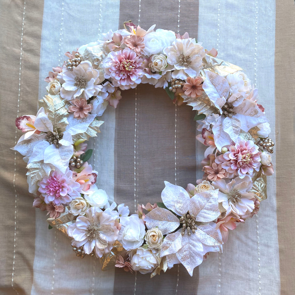 大きいリース☆ウエディングプレート側にも♡