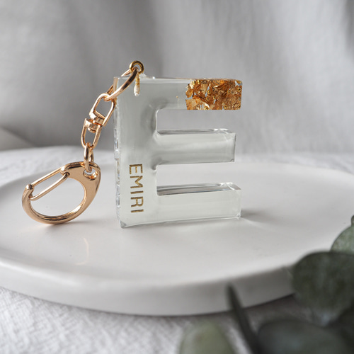 clear】名入れ 文字入れ レジン キーホルダー バッグチャーム