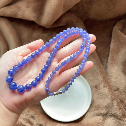 天然無処理タンザナイト ネックレス10.8-4.5