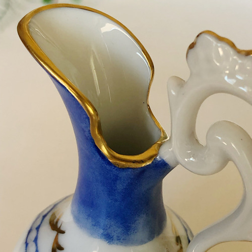 エレガントに青の花瓶・アザミと福寿草 大皿 広がるクリエイター 通販