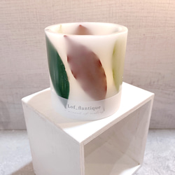 Botanical flower candle(3色リーフ)  LEDティーライトキャンドル付き 送料無料 2枚目の画像