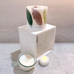 Botanical flower candle(3色リーフ)  LEDティーライトキャンドル付き 送料無料 3枚目の画像