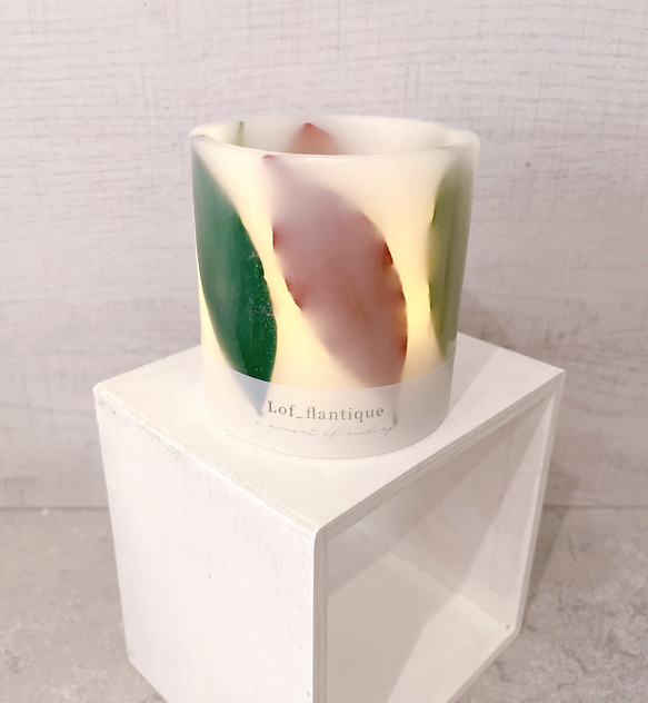 Botanical flower candle(3色リーフ)  LEDティーライトキャンドル付き 送料無料 5枚目の画像