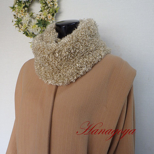 ループヤーンスヌード（ベージュ） スヌード 花小屋 通販 14917290