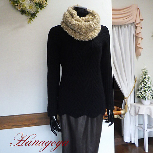 ループヤーンスヌード（ベージュ） スヌード 花小屋 通販 14917290